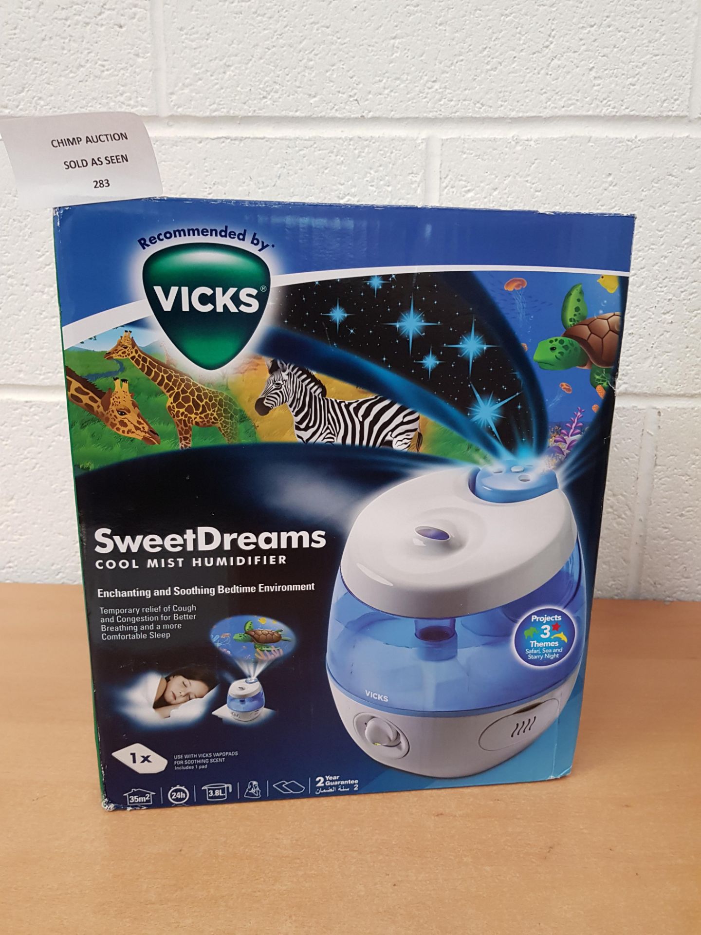 Vicks VUL575 Sweet Dreams Cool Mist Humidifier + Projector RRP £79.99