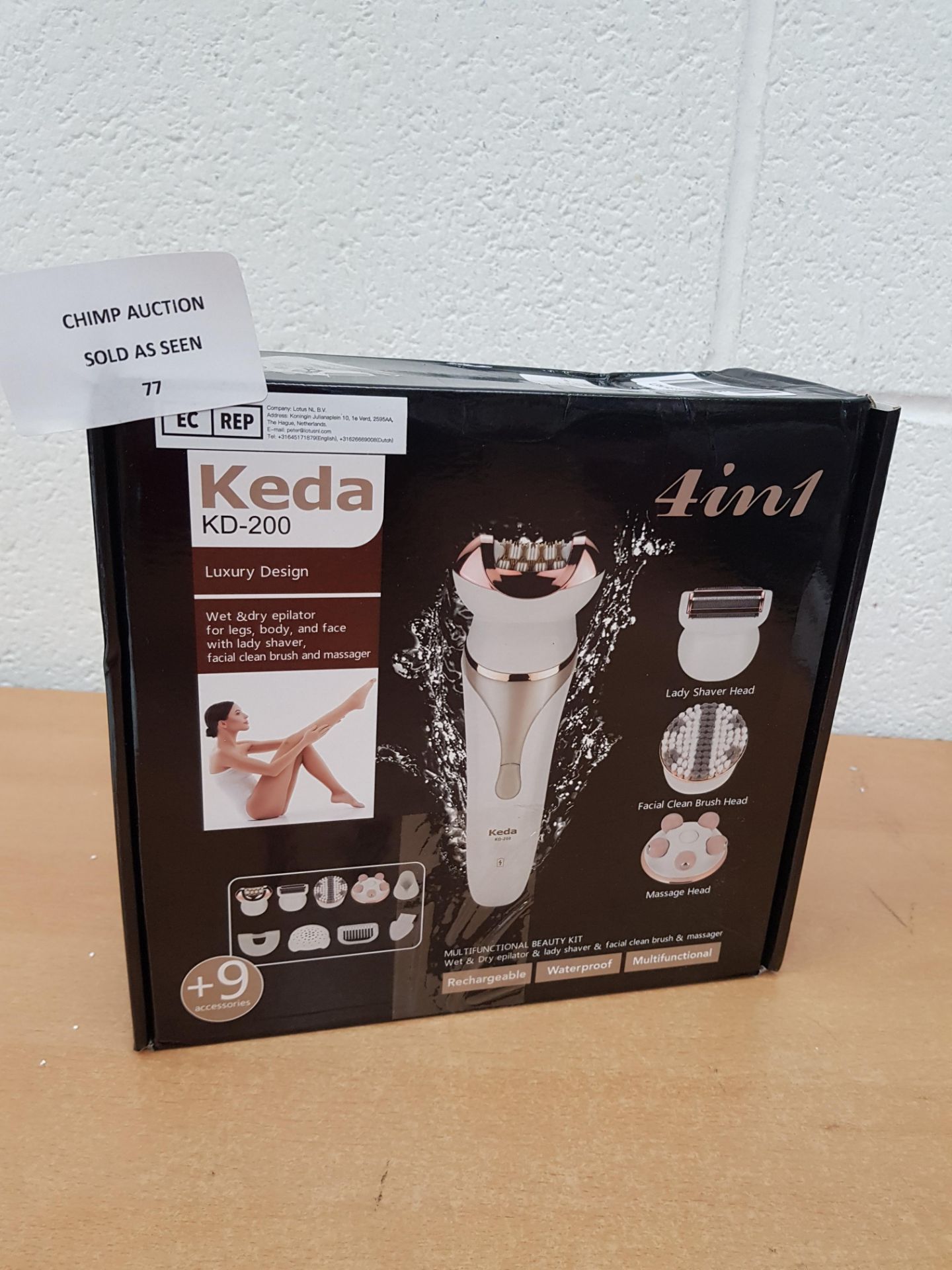 Keda KD-200 Luxury 4 in 1 ladies wet & Dry Epilator