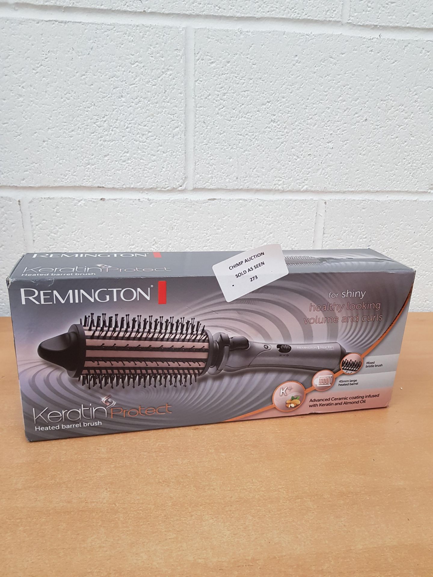 Remington Keratin Protect Heated Barrel Hot Hair Brush CB65A458