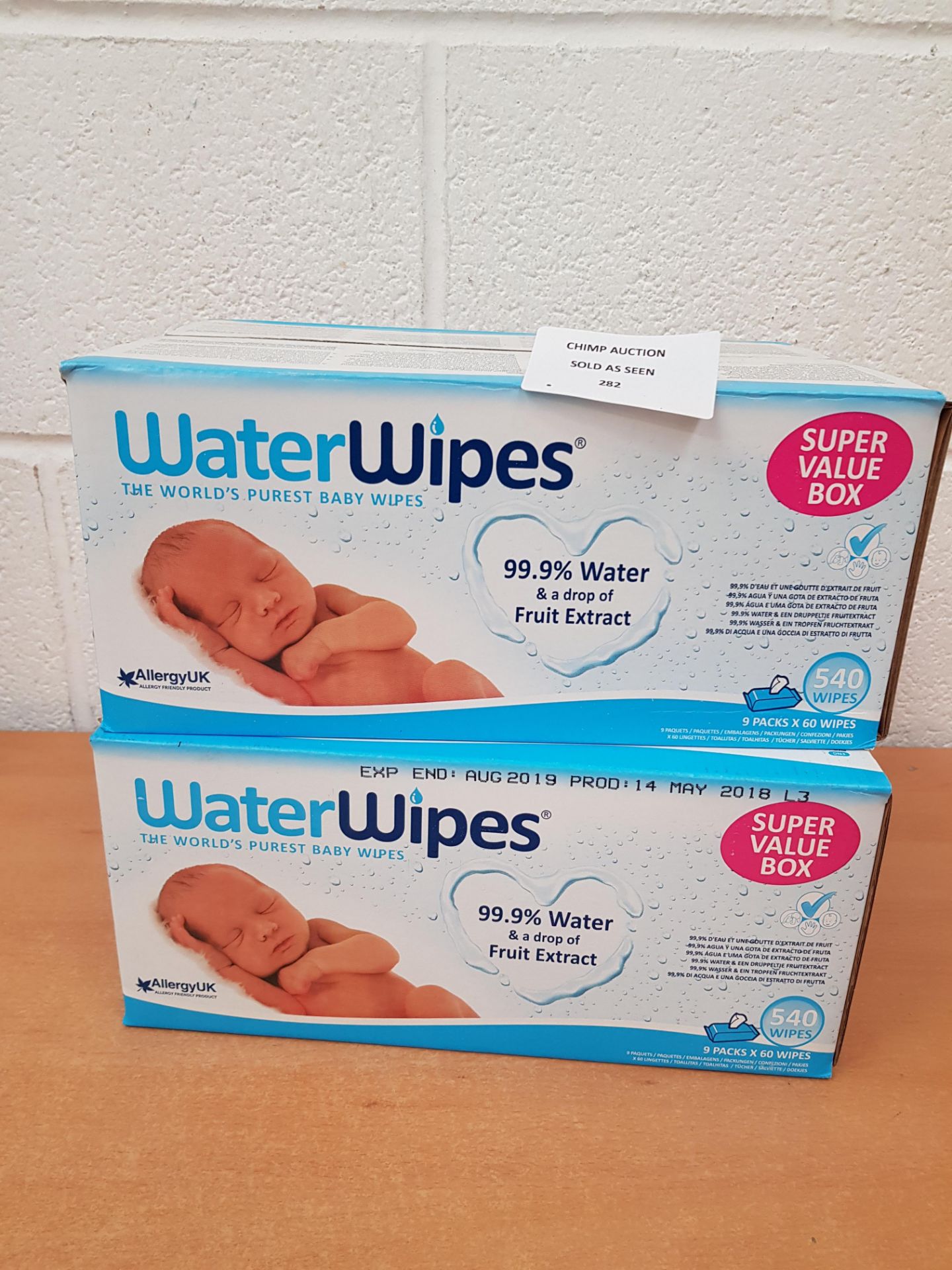 Brand new WaterWipes Baby Wipes Wipes (18 Packs / 1080 WIPES ) RRP £50.