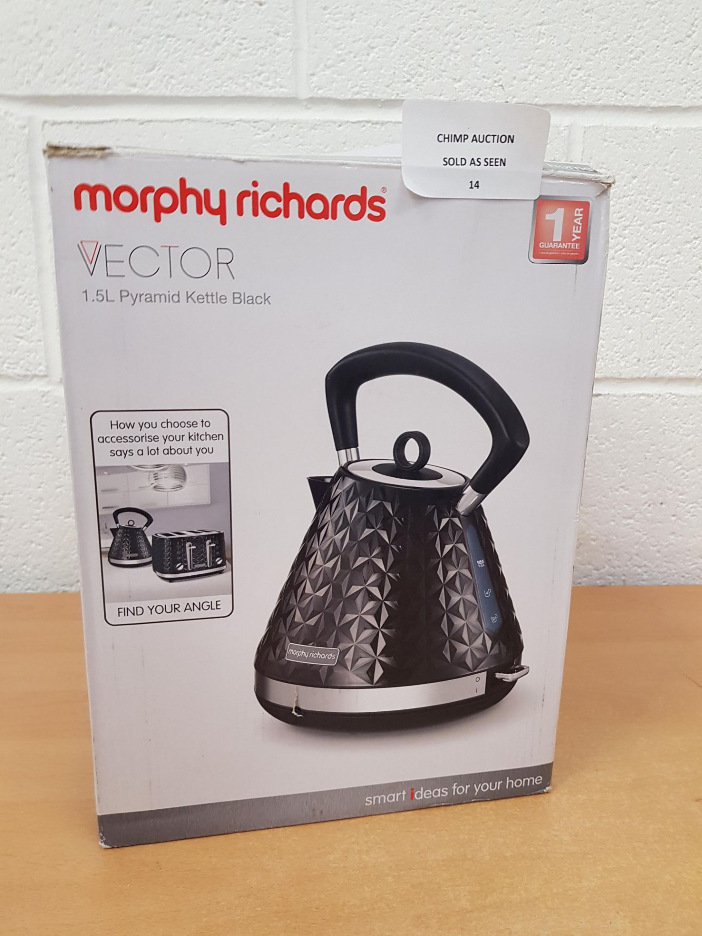 Morphy Richards Vector 1.5L Pyramid Kettle