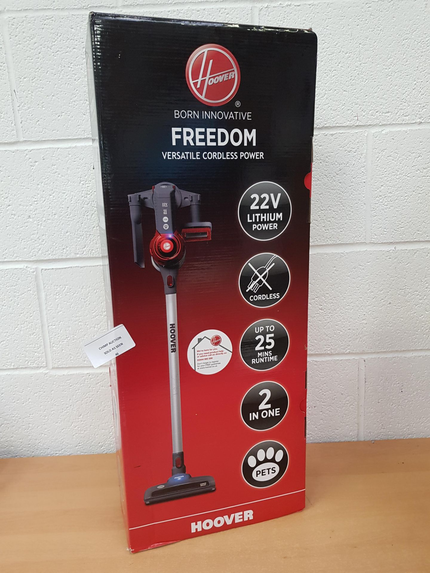 Hoover Freedom Pets 3 in 1 Cordless Vacuum Cleaner FD22RP RRP £129.99