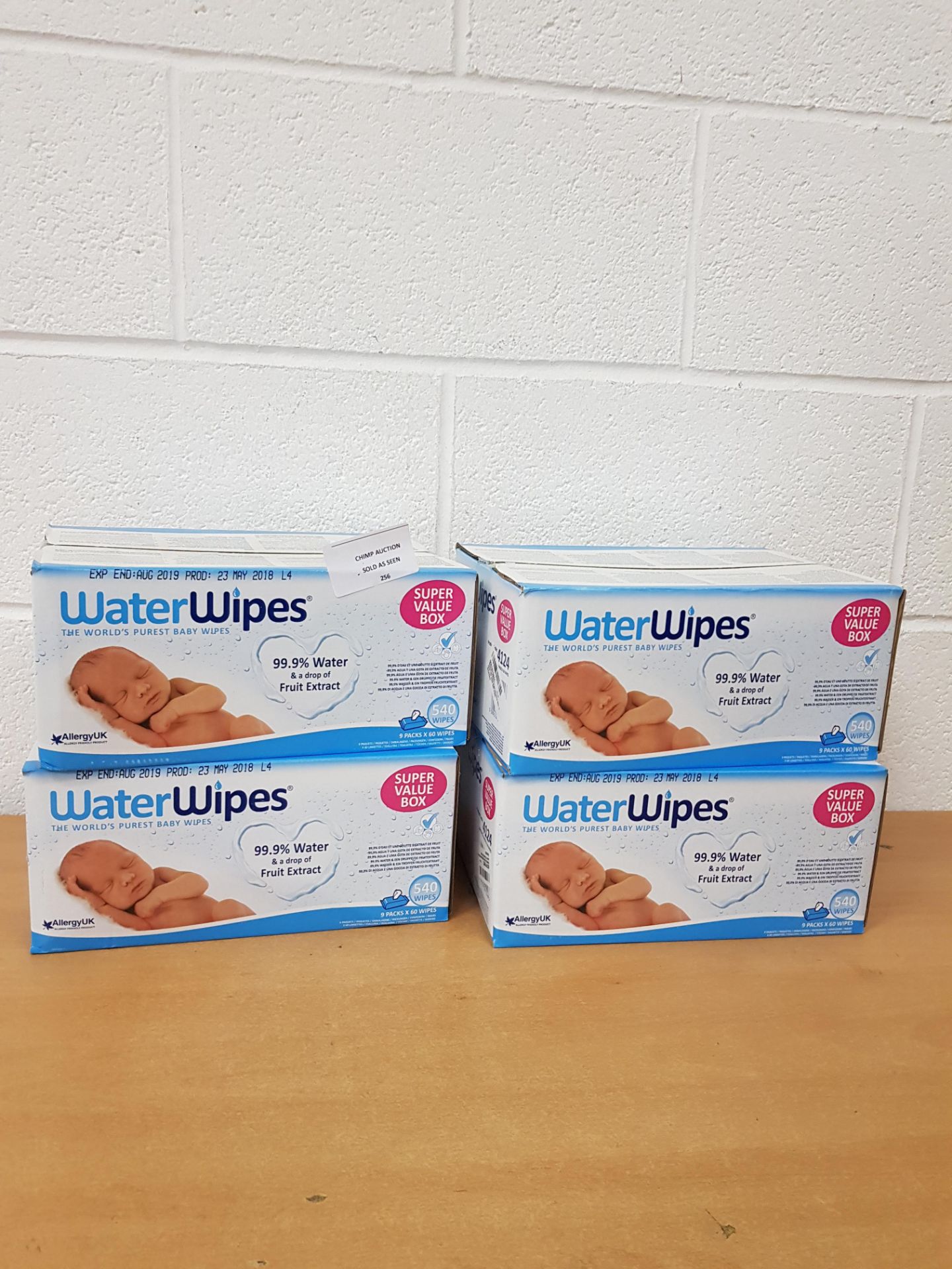 Joblot of 36x Brand new packs of WaterWipes ( 2,160 x total )