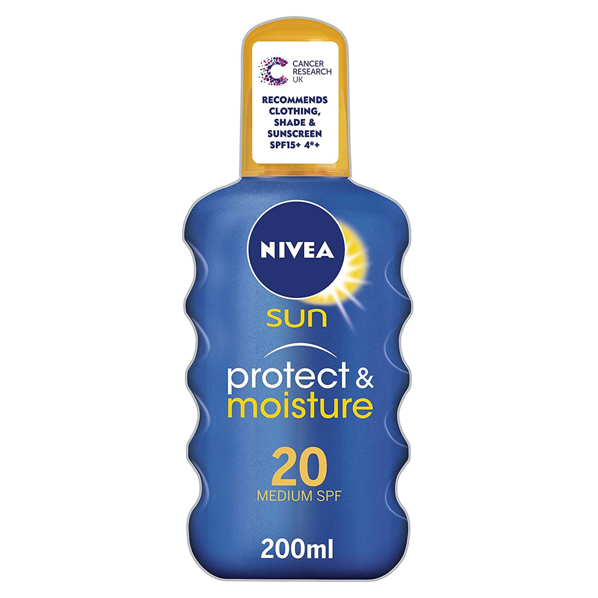 Joblot of 18x NIVEA Spray SPF20 (200ml), Moisturising Sun creams