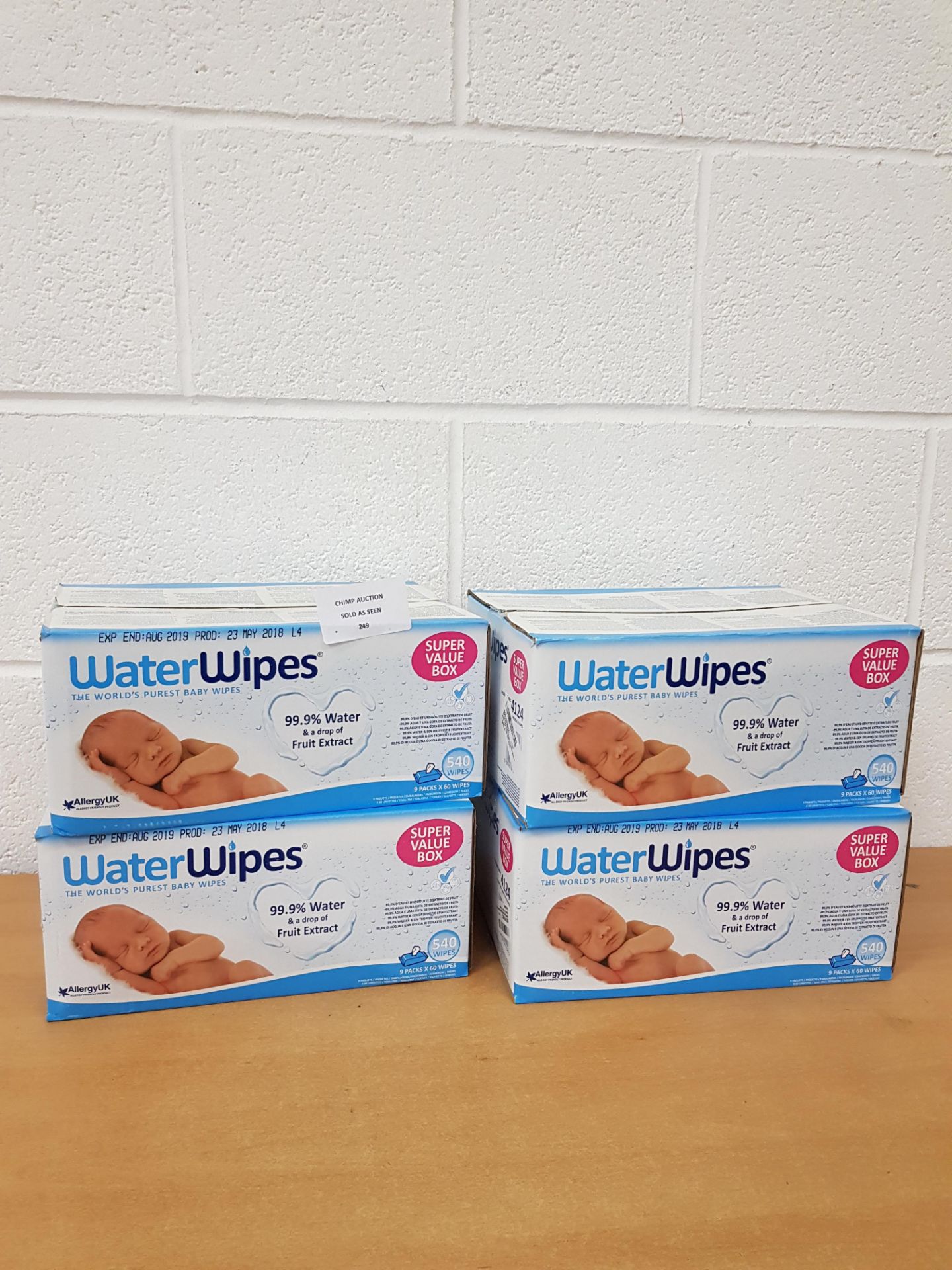 Joblot of 36x Brand new packs of WaterWipes ( 2,160 x total )