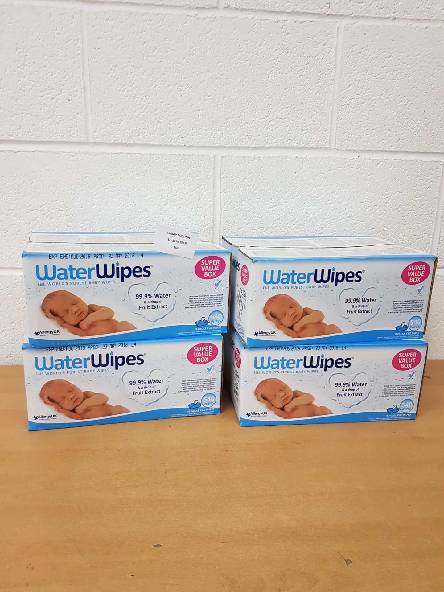 Joblot of 36x Brand new packs of WaterWipes ( 2,160 x total )