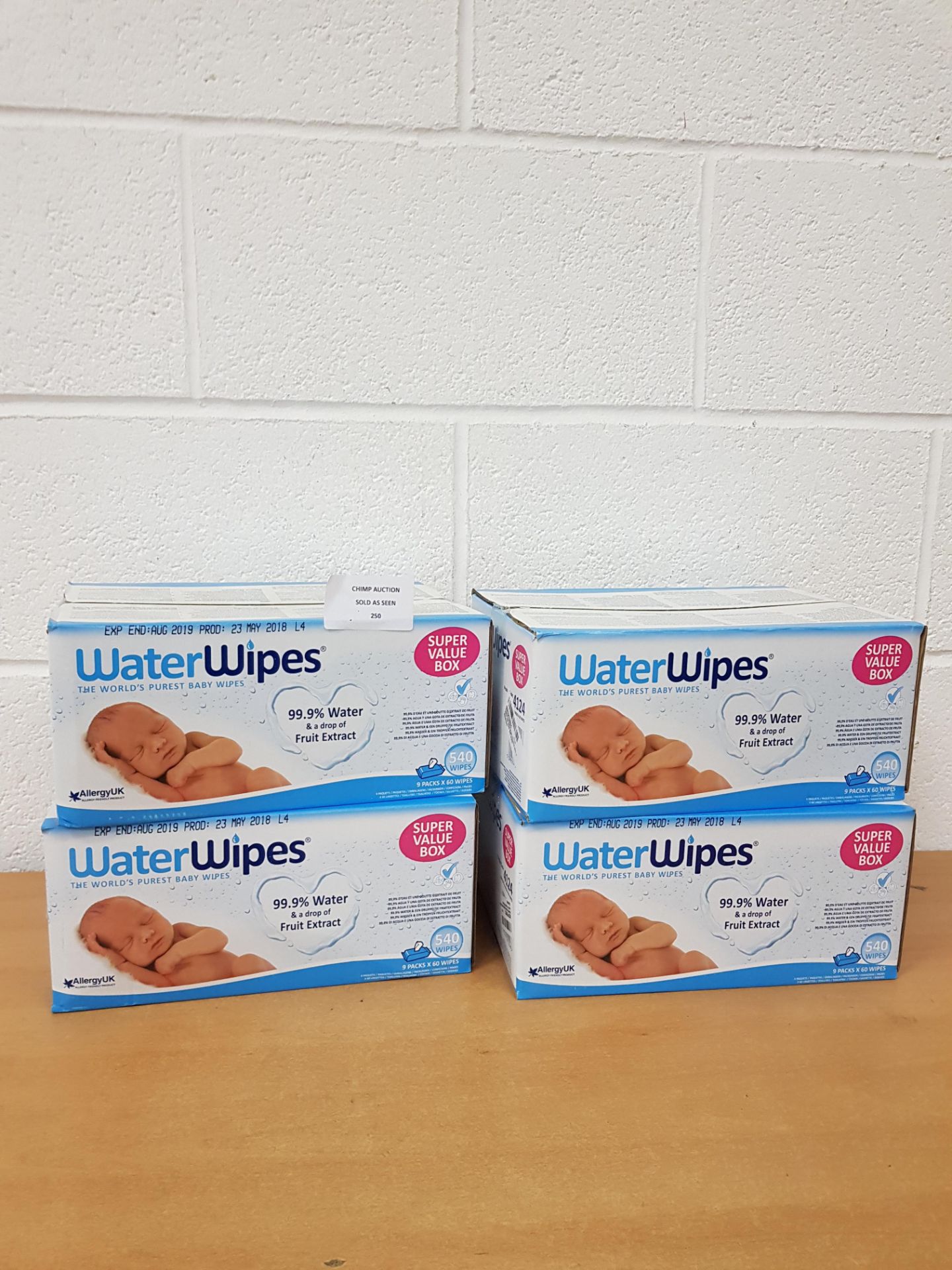 Joblot of 36x Brand new packs of WaterWipes ( 2,160 x total )