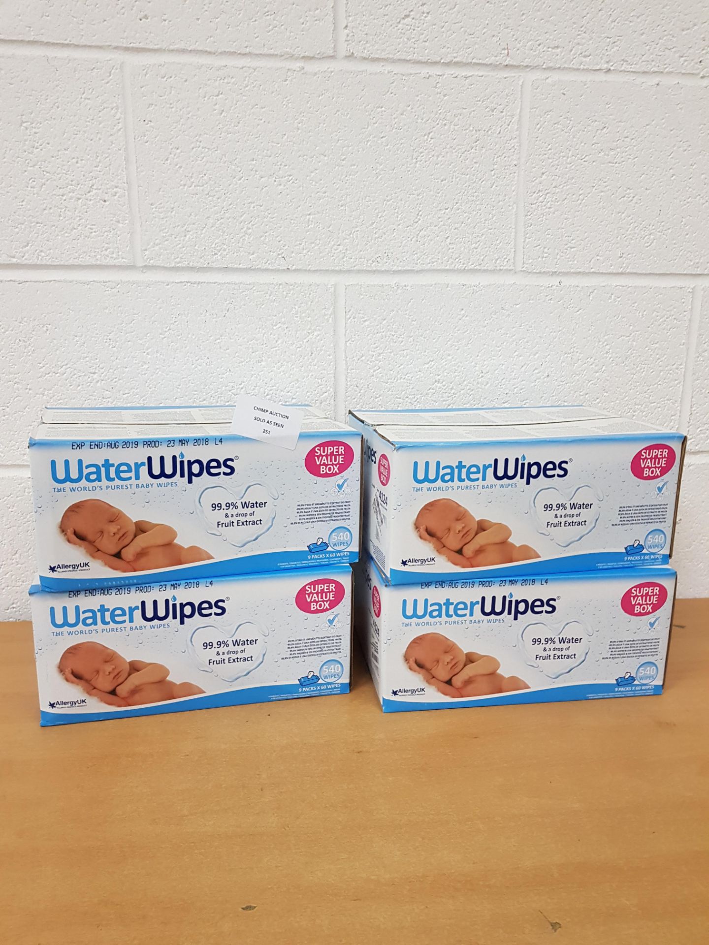 Joblot of 36x Brand new packs of WaterWipes ( 2,160 x total )