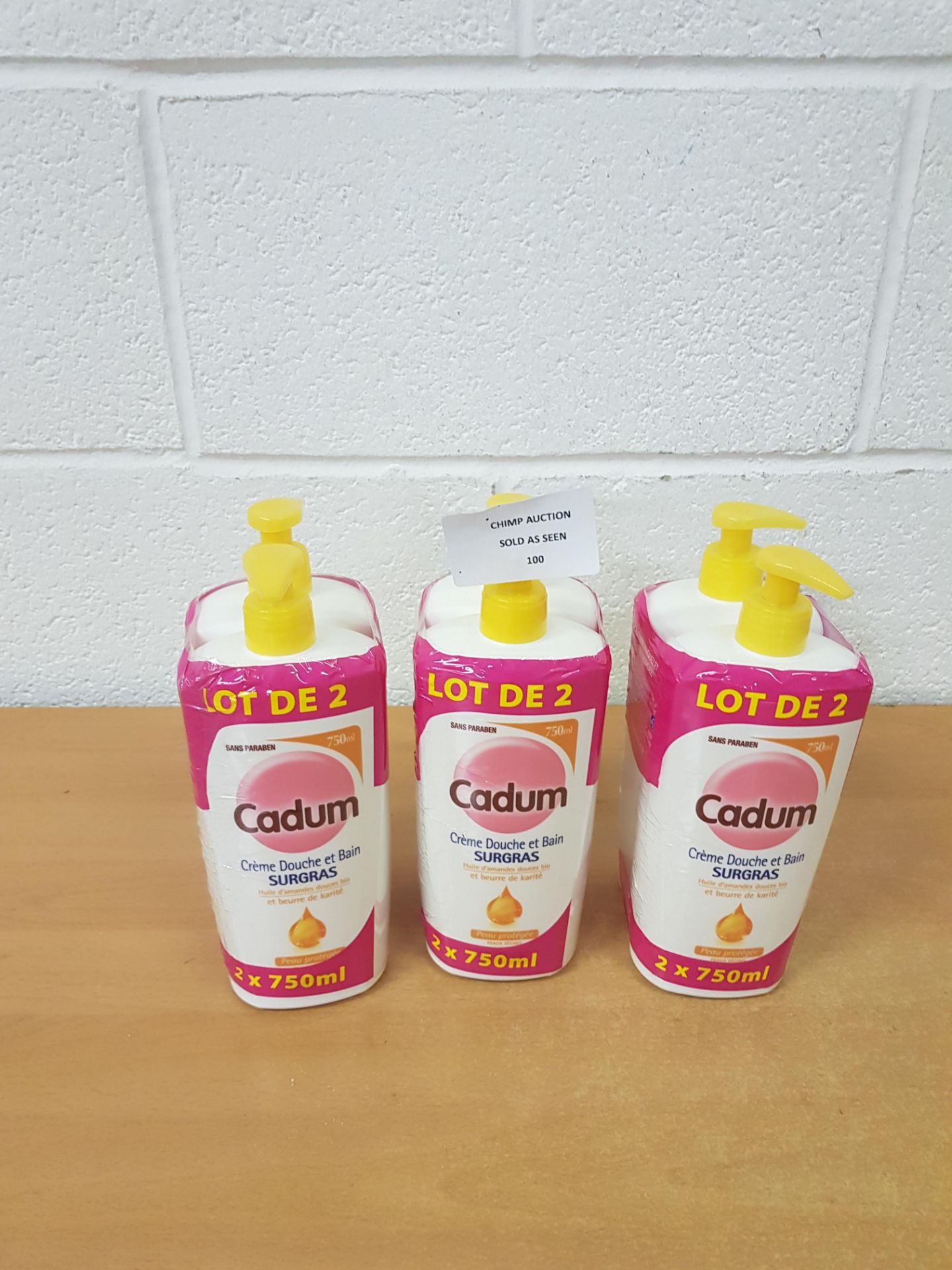 6x Brand new Cadum Shower Cream with Shea Butter 750 ml RRP £60