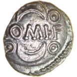 Verica Smiley. COMI.F Type. c.AD10-40. Celtic silver unit. 11mm. 1.28g.