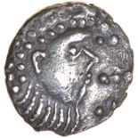 Toney Curly Top. Right Type. c.15BC-AD5. Celtic silver unit. 13mm. 0.98g.