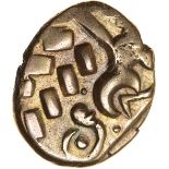 Sunflower. Sills South Ferriby Mint B, fig. 8. c.45-10 BC. Celtic gold stater. 17-20mm. 5.45g.