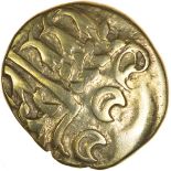 Chute. Sills class 1b.c.65-58 BC. Celtic gold stater. 17mm 6.04g.