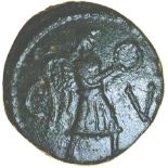 Cunobelinus Victory Horseman. c.AD8-41. Celtic bronze unit. 15mm. 2.82g.