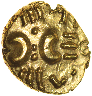 Tasciovanos Verlamion. VER[L] TASC[I] Type. c.20BC-AD10. Celtic gold quarter stater. 10mm. 1.39g