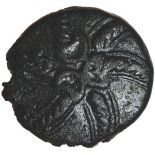 Addedomaros Spiral. c.45-20 BC. Celtic bronze stater core. 16-18mm. 3.76g.