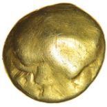 Uniface Tree. Sills class 3b. Morini. c.56-55 BC. Celtic gold quarter stater. 11mm. 1.41g.