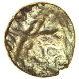 Norfolk Wolf. Right Type. c.55-50 BC. Celtic gold stater. 16mm. 6.10g.