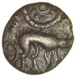 S-Triad Proto Boar. Rich Type 5a.c.55-45 BC. Celtic silver unit. 12mm. 1.09g.