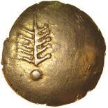 Corio Tree. c.20BC-5AD. Celtic gold stater. 18mm. 5.55g.