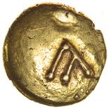 Commios A-Type. Extra Pellets Type. c.50-25 BC. Celtic gold quarter stater. 9mm. 1.19g.