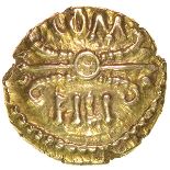 Verica Thunderbolt VIR. Sills class 4. c.AD10-42. Celtic gold quarter stater. 10mm. 1.26g.