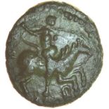 Cunobelinus Warriors. c.AD 8-41. Celtic bronze unit. 15mm. 2.27g.