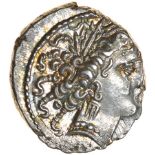 Scorpion Lion. Insubres. c.220-150 BC. Celtic silver drachm. 14-16mm. 3.08g.
