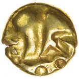 Sills Insular Cf2. Class 2. c.75-65 BC. Celtic gold quarter stater. 9mm. 1.46g.