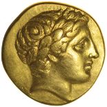 Philip II of Macedon. Amphipolis. 359-336 BC. Celtic gold stater. 18mm. 8.44g.