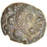 Cotswold Eagle. Head Type D. c.40-20 BC. Celtic silver unit. 10-12mm. 1.04g.