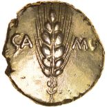 Cunobelinus Classic. Arc Stem Type. c.AD 8-41. Celtic gold stater. 17mm. 5.46g.