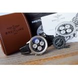 BREITLING – NAVITIMER (42mm Case) STAINLESS STEEL with BLACK / WHITE DIAL