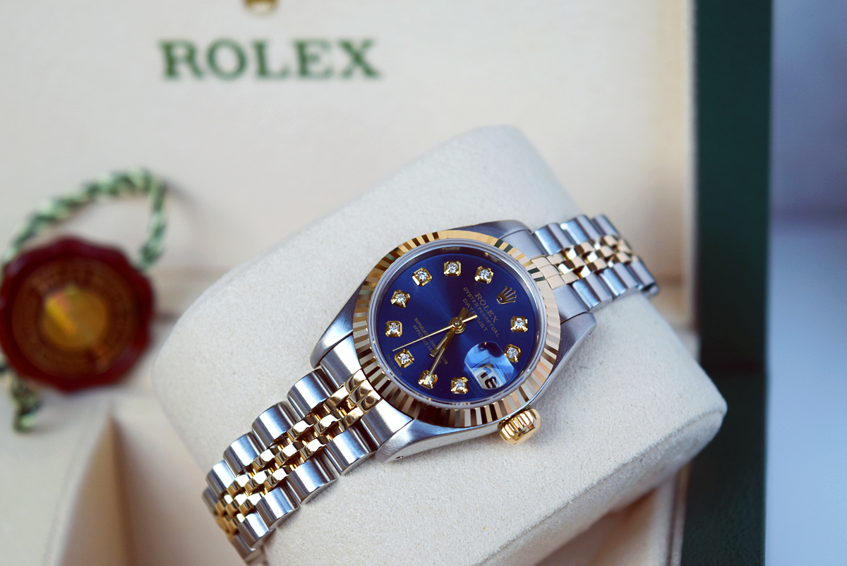ROLEX Datejust (Ladies) - 18K GOLD & STAINLESS STEEL with NAVY BLUE DIAL - Image 10 of 12
