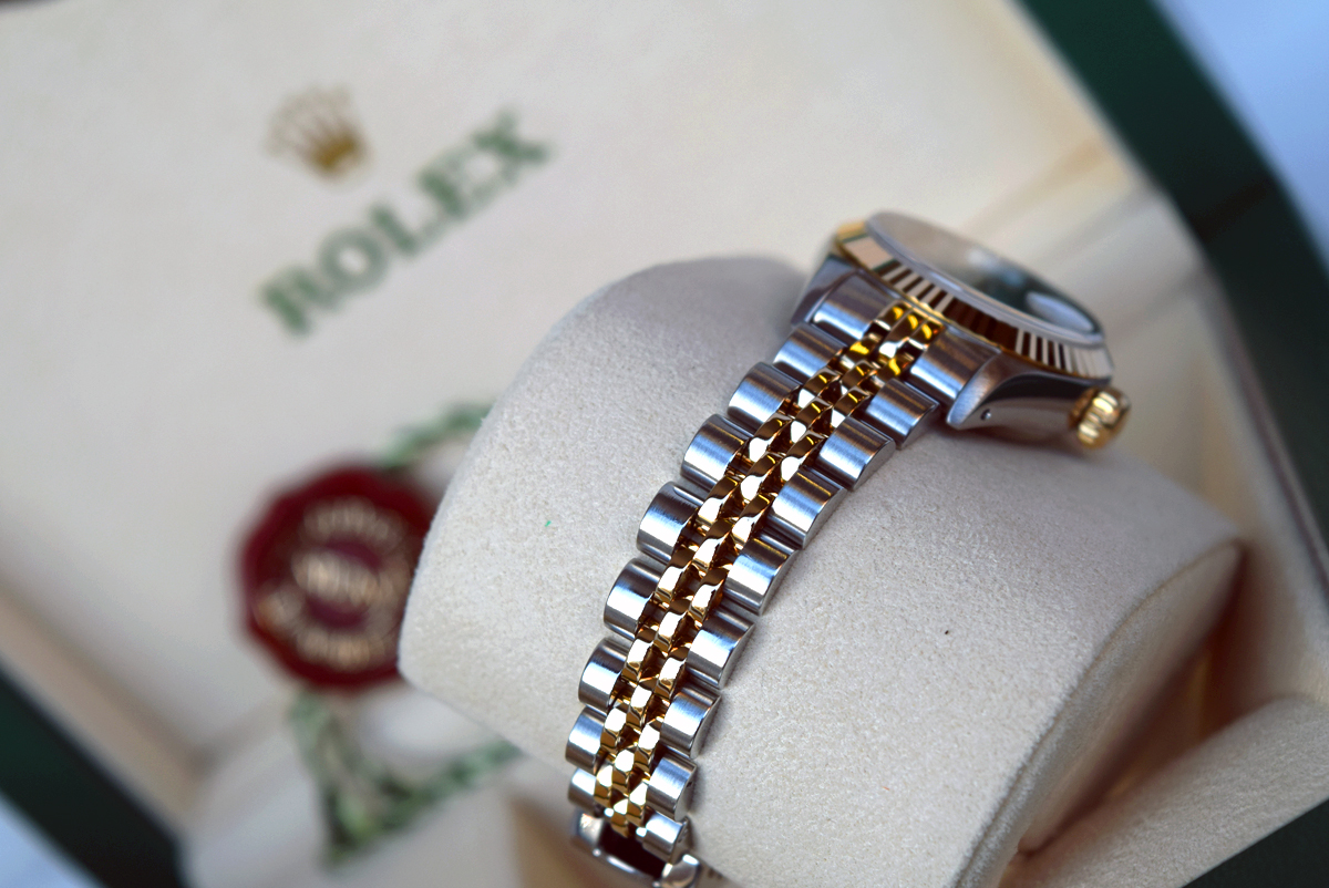 ROLEX Datejust (Ladies) - 18K GOLD & STAINLESS STEEL with NAVY BLUE DIAL - Image 8 of 12