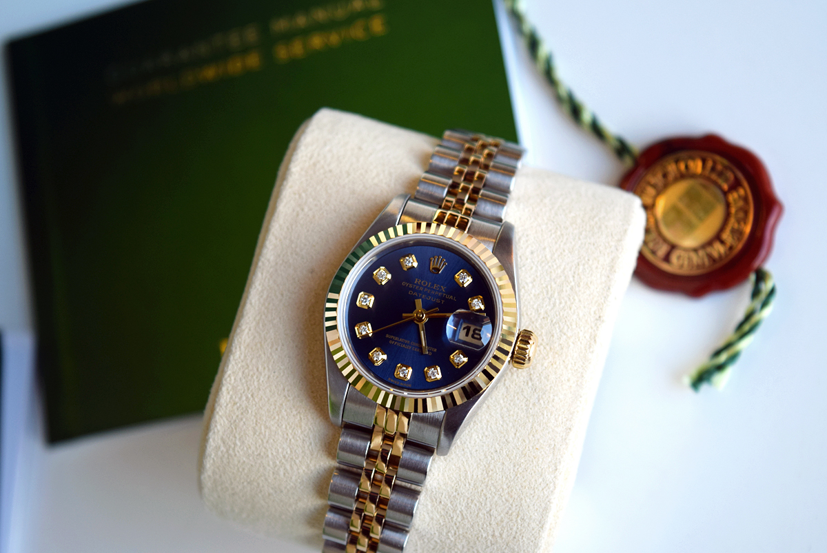 ROLEX Datejust (Ladies) - 18K GOLD & STAINLESS STEEL with NAVY BLUE DIAL - Image 7 of 12