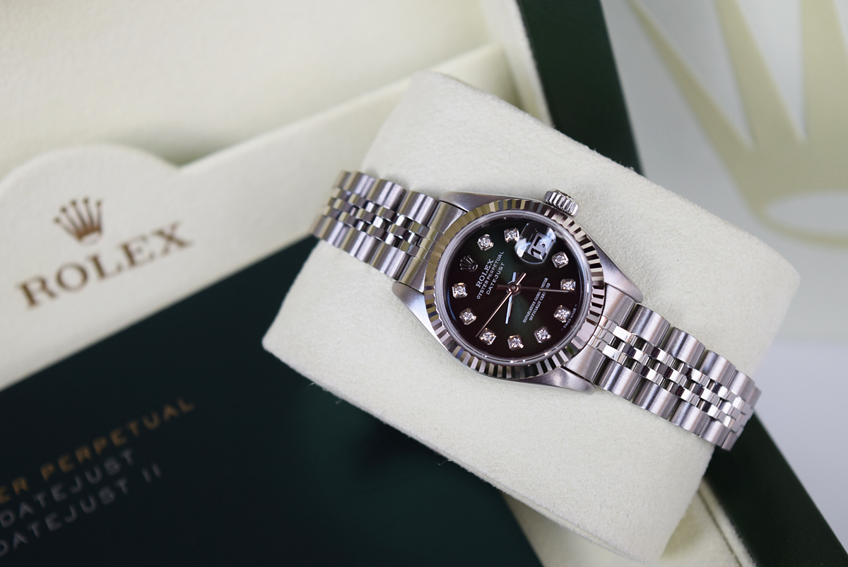 ROLEX Datejust (Ladies) - 18K WHITE GOLD & STAINLESS STEEL with GREEN DIAL - Image 14 of 14