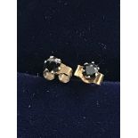 9ct GOLD SAPPHIRE STUDS