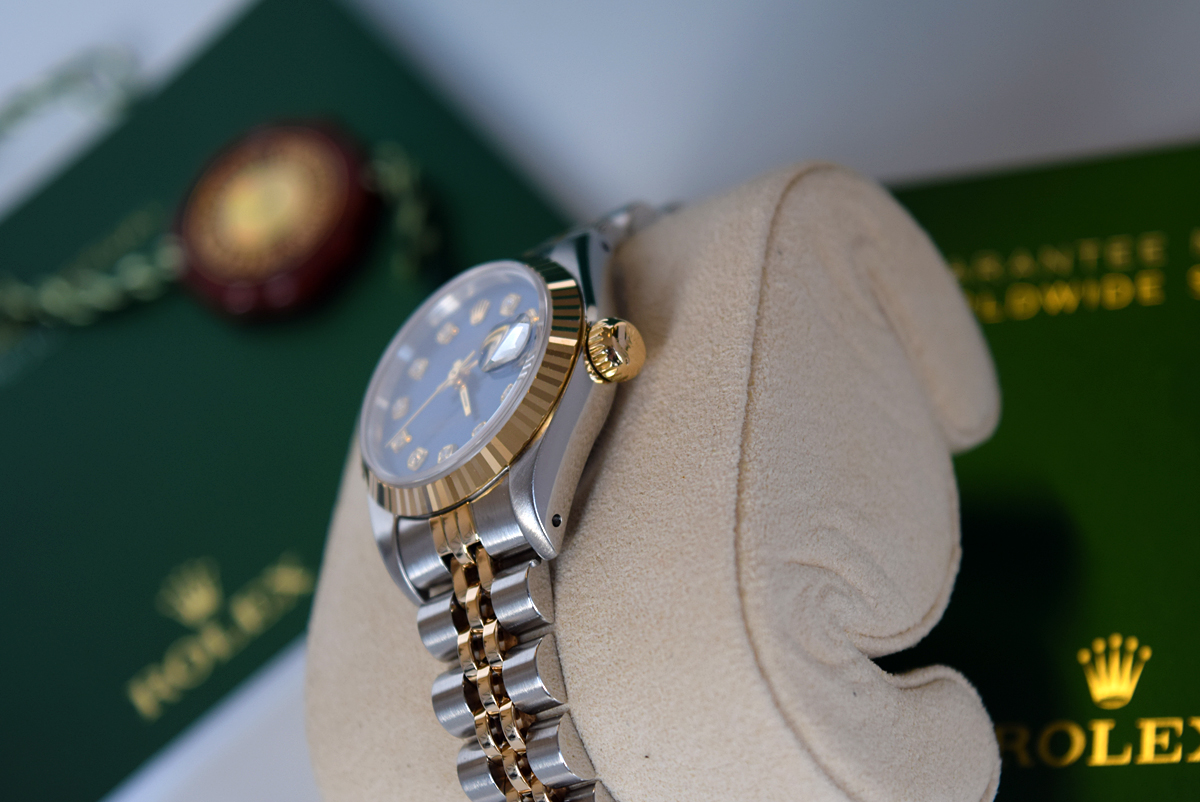 ROLEX Datejust (Ladies) - 18K GOLD & STAINLESS STEEL with NAVY BLUE DIAL - Image 5 of 12