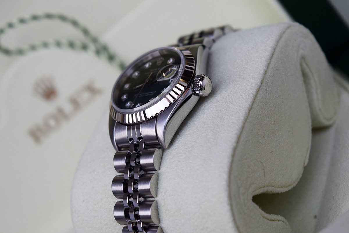 ROLEX Datejust (Ladies) - 18K WHITE GOLD & STAINLESS STEEL with GREEN DIAL - Image 9 of 14