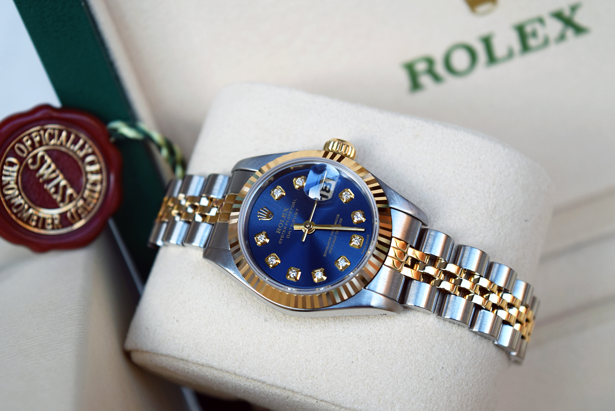 ROLEX Datejust (Ladies) - 18K GOLD & STAINLESS STEEL with NAVY BLUE DIAL - Image 2 of 12