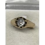 GENTS 18ct GOLD DIAMOND SOLITAIRE 0.75ct