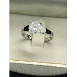 1.50ct DIAMOND SOLITAIRE RING SET IN WHITE METAL MARKED 750