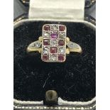 BEAUTIFUL ANTIQUE RUBY & DIAMOND RING