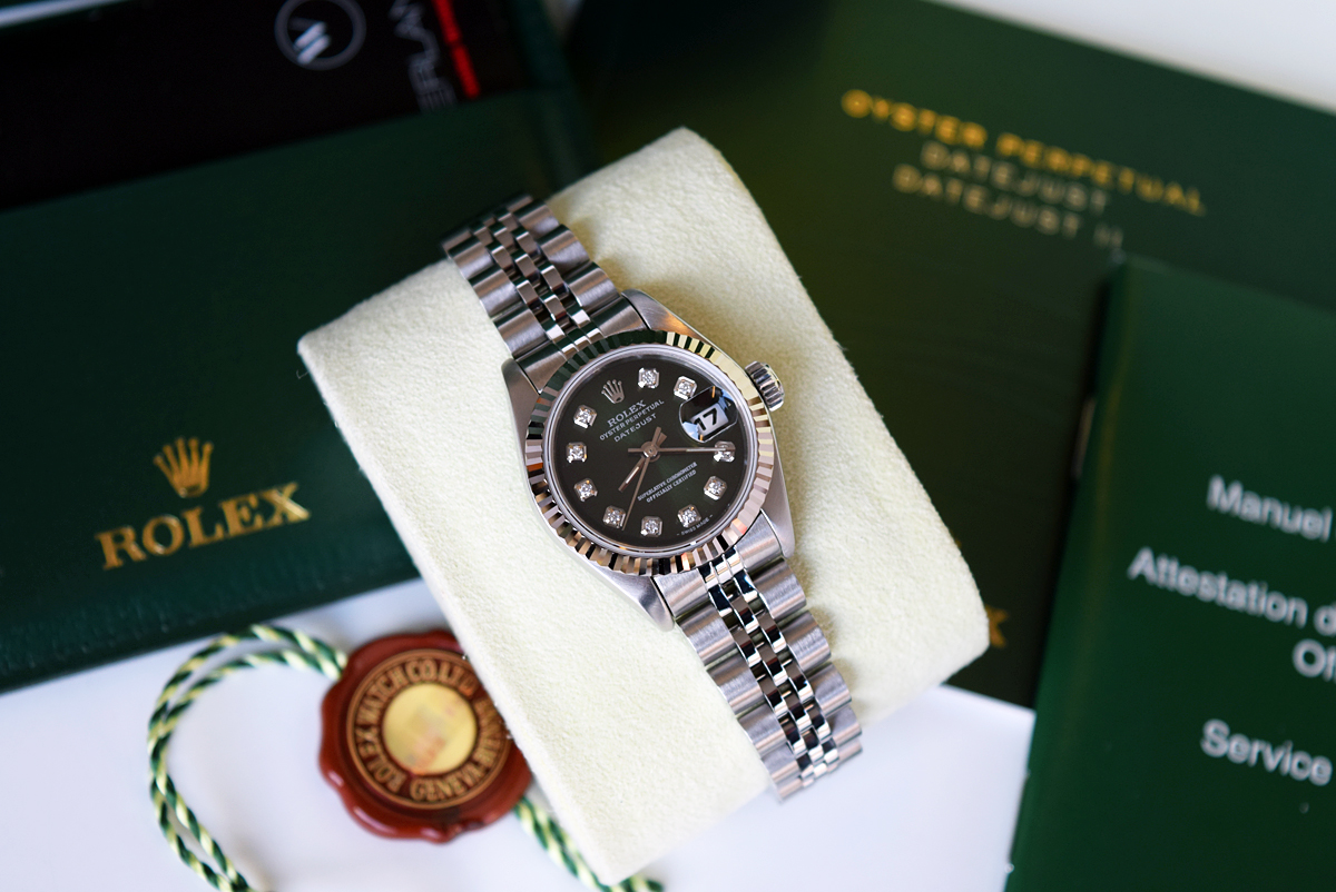 ROLEX Datejust (Ladies) - 18K WHITE GOLD & STAINLESS STEEL with GREEN DIAL - Image 7 of 14
