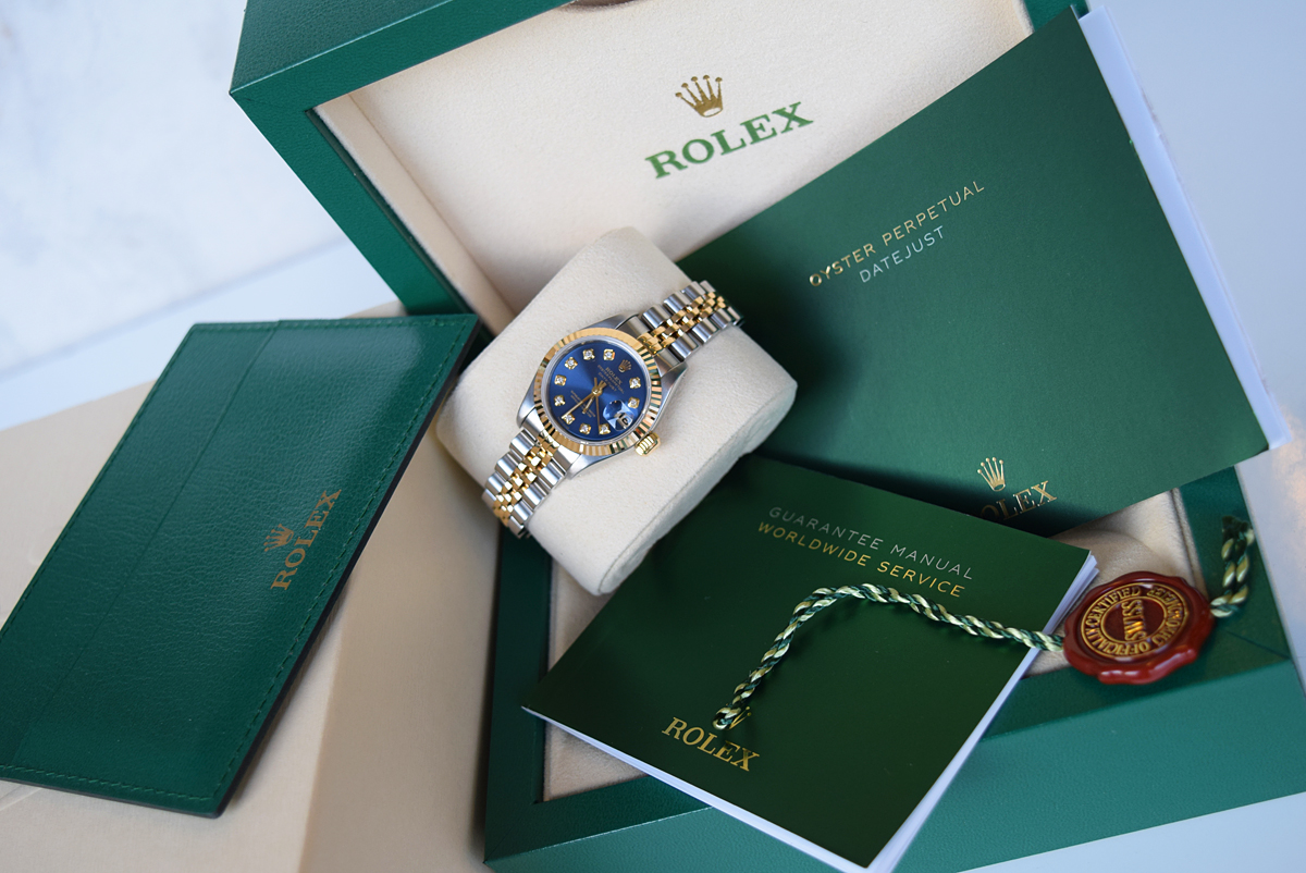 ROLEX Datejust (Ladies) - 18K GOLD & STAINLESS STEEL with NAVY BLUE DIAL - Image 3 of 12