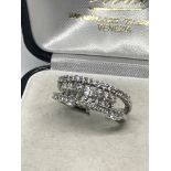 18ct WHITE GOLD MARQUISE DIAMOND CLUSTER RING