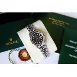 ROLEX Datejust (Ladies) - 18K WHITE GOLD & STAINLESS STEEL with GREEN - DIAMOND DIAL