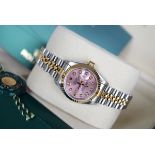 Rolex Datejust (Ladies) 18k Gold & Stainless Steel with Pink Diamond Dial