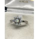 9ct GOLD OPAL CLUSTER RING